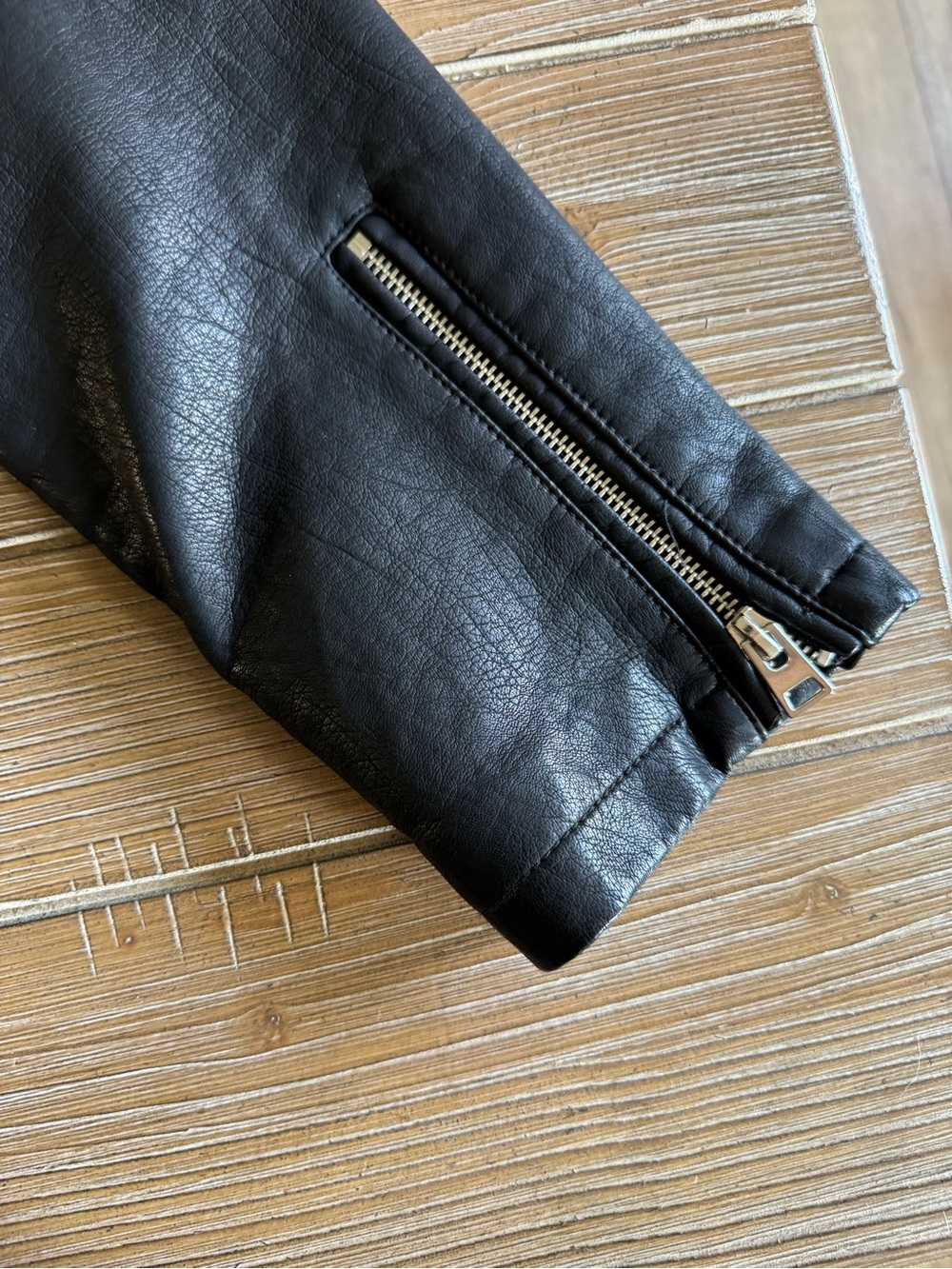 Topshop Black Jacket with Leather Trim - Picture 4 of 9